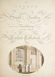Ms. New Coll 380, f9r. De oudheden van de kathedraal van Saint Mary, Carlisle, getekend door Robert Carlile, 1795