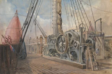 Dek van de Great Eastern, de kabelgoot, enz., 1866, 1865-1866