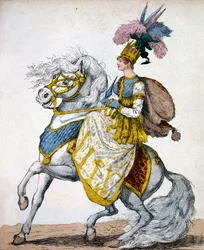 Mevrouw Johnston in het melodrama van Timour de Tataar, 1811