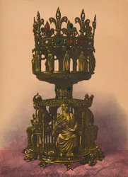 Een zilver vergulde schrijn, 1893