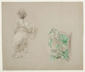Studie voor een Knielende Vrouw, "Wijnfeest," Mendelssohn Glee Club, New York, NY