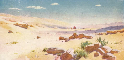 In een dor en droog land, waar geen water is