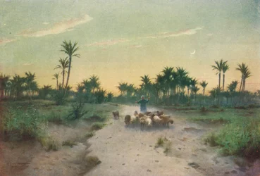 In het Land van Gosen - Avond, ca. 1880, 1904