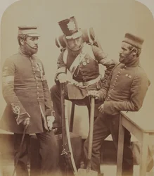 Kleur-sergeanten J. Stanton, Kester Knight en W. Bruce, Royal Sappers and Miners, 1856