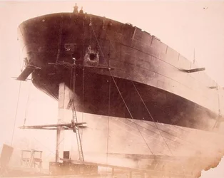 Leviathan, zijaanzicht van de romp, c.1857