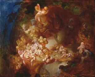 De elfen van Titiana beroven het eekhoornnest, 1854