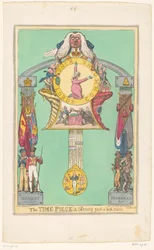 Klok met de koningin op de wijzerplaat, 1820