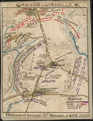 Chancellorsville, Va. Positie van legers 3 mei 1863 om 8 uur tot 5 1-2 uur LOC gvhs01.vhs00136
