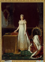 Portret van keizerin Marie Louise van Oostenrijk, vrouw van Napoleon I, afgebeeld als regentes van het rijk