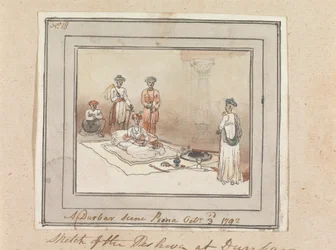 Een Durbar-scène, Poona, 3 oktober 1792