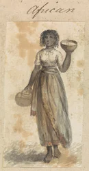 Afrikaanse vrouw met manden