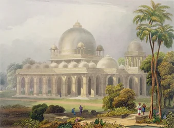 De Roza in Mehmoodabad in Guzerat, of het Graf van de Vizier van Sultan Mehmood, uit Volume II van Scenery, Costumes and Architecture of India