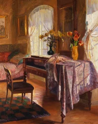 Een Interieur met een Piano