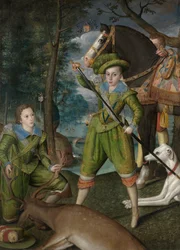 Henry Frederick 1594-1612, Prins van Wales, met Sir John Harington 1592-1614, 1603