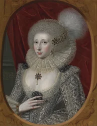 Portret van een vrouw, mogelijk Elizabeth Pope (ca. 1585; leefde 1624)