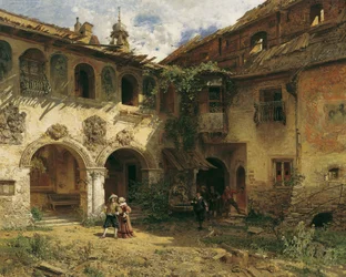 Hof van de Fürstenburg in Burgeis