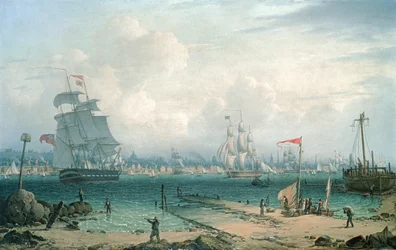 Uitzicht op Liverpool, vanuit Cheshire