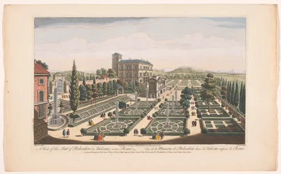 Gezicht op de Giardini Vaticani te Vaticaanstad