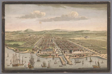 Gezicht op de stad Batavia