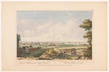 Gezicht op de stad Leith