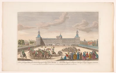 Gezicht op het Koninklijk Paleis te Madrid