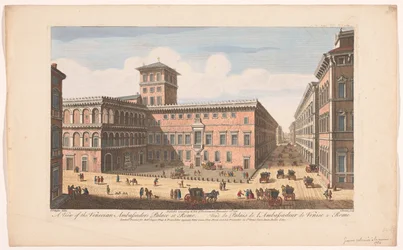 Gezicht op het Palazzo Venezia te Rome