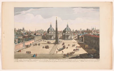 Gezicht op het Piazza del Popolo te Rome