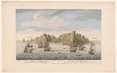 Gezicht op het eiland Sint-Helena
