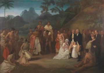 De Overdracht van het District Matavai op het eiland Otaheite (Tahiti) aan Kapitein James Wilson