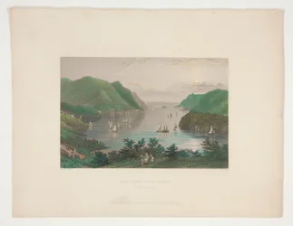 Uitzicht vanaf West Point (Hudson River), illustratie voor Nathaniel Parker Willis
