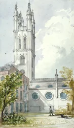 Kerk van St. Michael, Cornhill, City of London, 1837