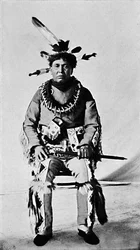 Een Algonquin in vol ornaat, 1912