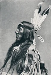 Profielaanzicht van een Sioux, 1912