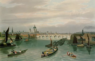 Een Uitzicht op Blackfriars Bridge en St. Paul