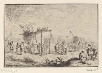 Hoefsmid in een kampement