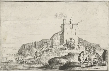 Klein fort aan een rivier