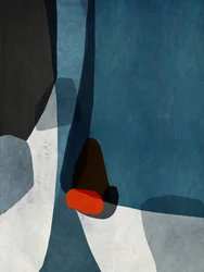 Moderne blauw-rode vormen