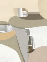 Ingetogen abstracte vormen