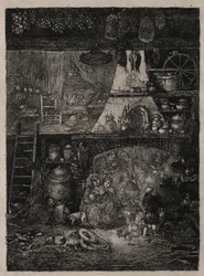 Boereninterieur in de Haute-Garonne, 1858