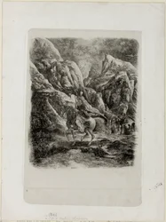 Ruiter in de bergen