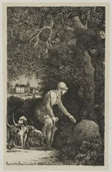 De Diplomaat en de Mierenhoop, Illustratie voor Fabels en Verhalen door Hippolyte de Thierry-Faletans