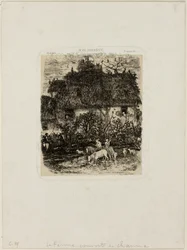 De boerderij met rieten dak, uit Revue Fantaisiste