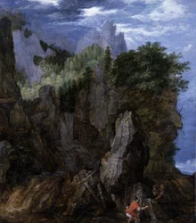 Landschap met krabvissers, ca. 1608 (olieverf op paneel)