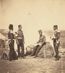 Kapitein Walker van het 30e regiment leest algemene bevelen.