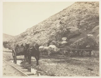 Vee en karren, vertrekkend uit Balaklava, 1855