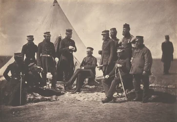 Luitenant-generaal Sir J. L. Pennefather en Staf, 1855