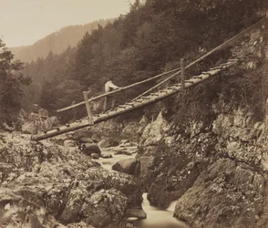 De Brug van de Mijnwerkers, op de Llugwy, Noord-Wales
