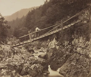 De Mijnwerkersbrug, op de Llugwy, Noord-Wales
