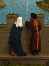 (detail) van Sint Lucas die het Portret van de Maagd Tekent