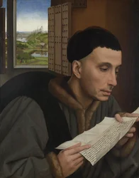 Een Man die Leest (Sint Ivo?), ca. 1450